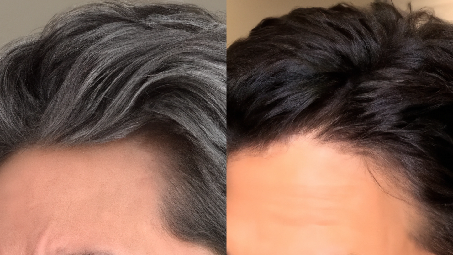 Shampoing pour éliminer les cheveux gris